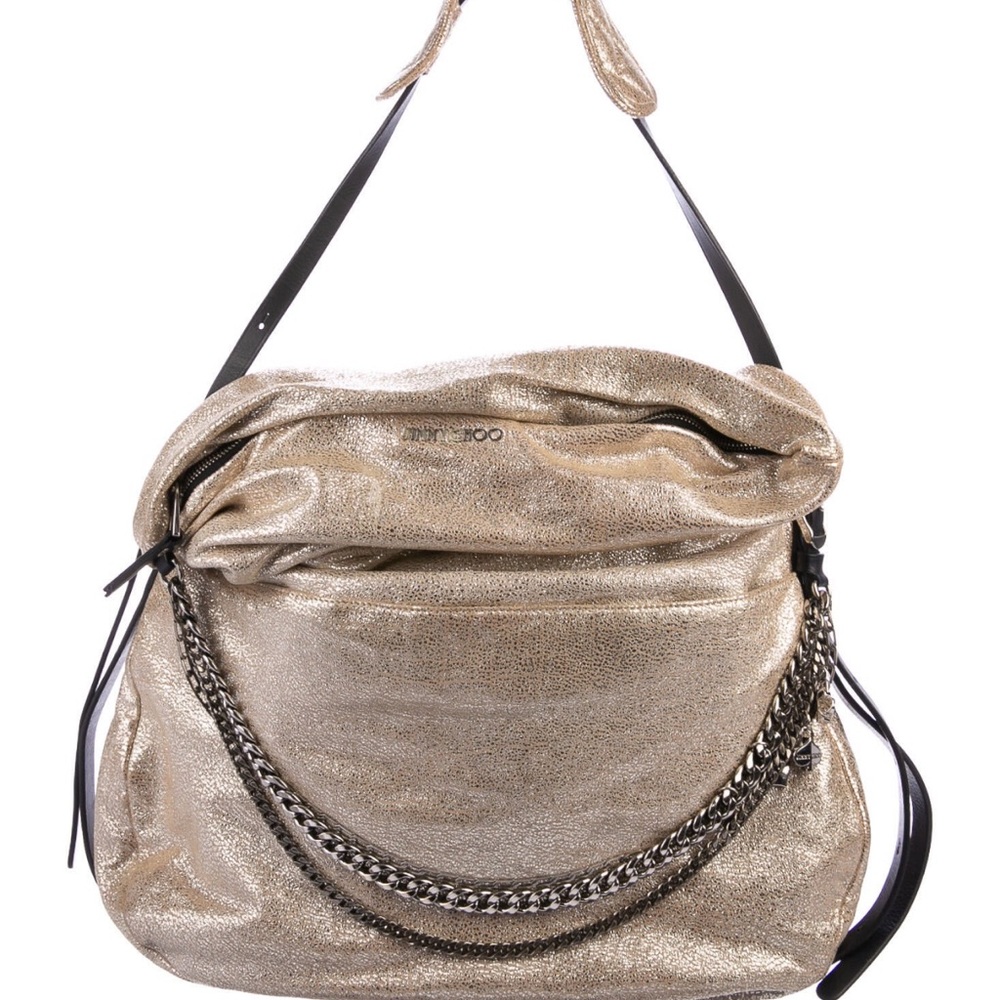 Jimmy Choo metallic shoulder bag